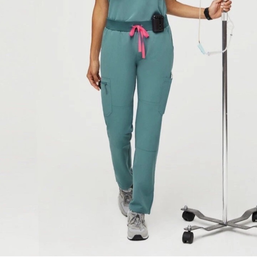 Figs Yola Remix Slim Zip Limited Edition Hydrogreen Scrub Pants Size ST